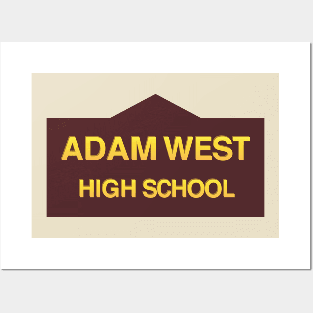 Adam West High School Wall Art by tvshirts